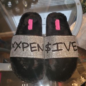 Shoedazzle Xxpensive Slides with fur